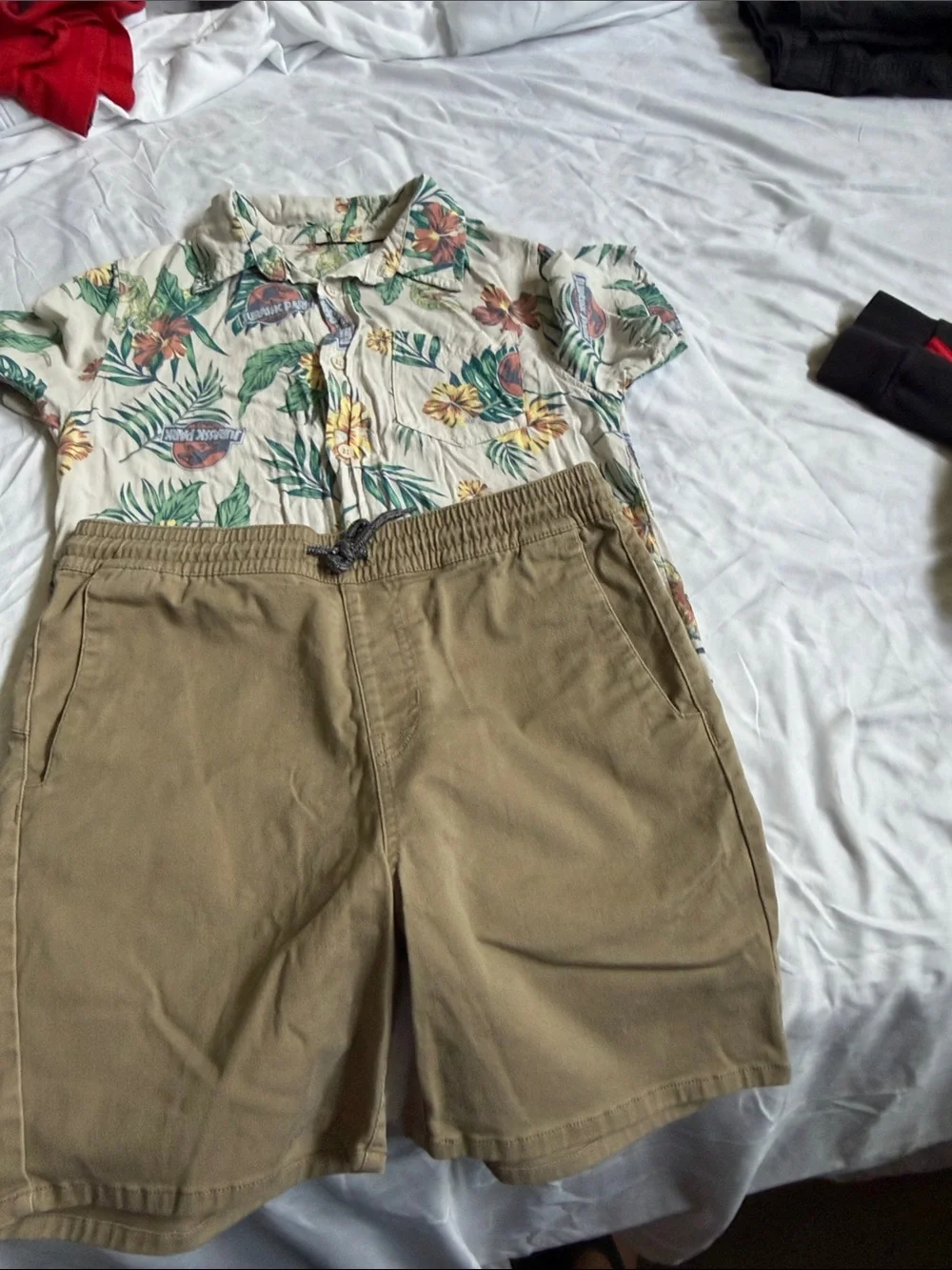Volcom Cream Tropical Floral Button-Down Shirt - Kids